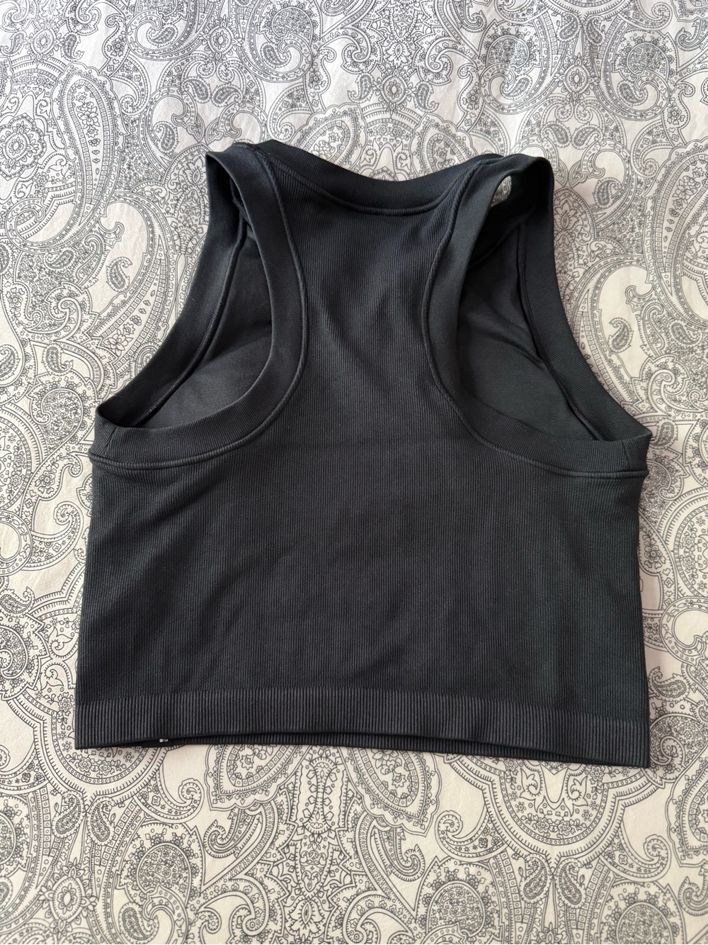 JoyLab Black Ribbed Cropped Bra Top - Picture 2 of 6